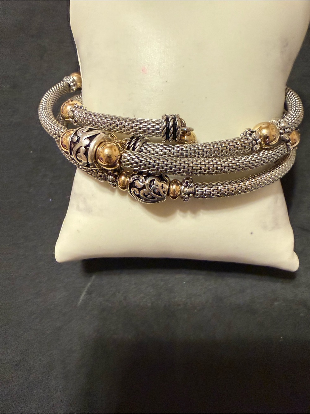 Two-Tone Gold & Silver Mesh wrap bracelet Bracelet - Women Jewelry